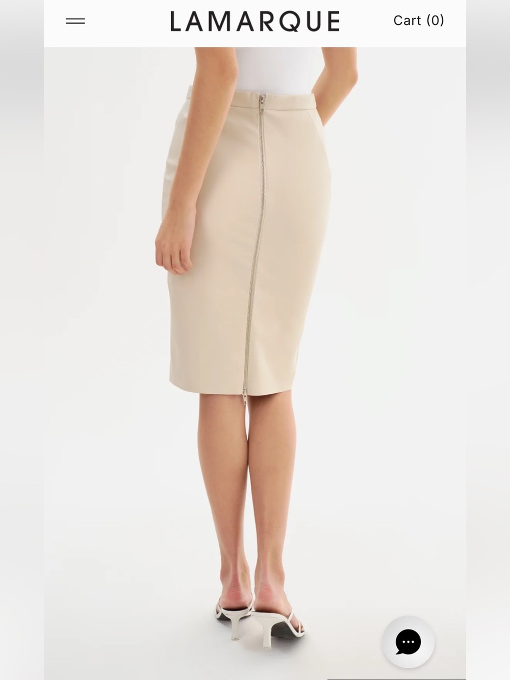 Lamarque Leather Pencil Skirt - Picture 3 of 3